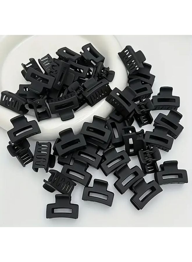 Graphite Color Square Hair Clips 30 Piece Set Matte Non Slip Barrettes - Image 3